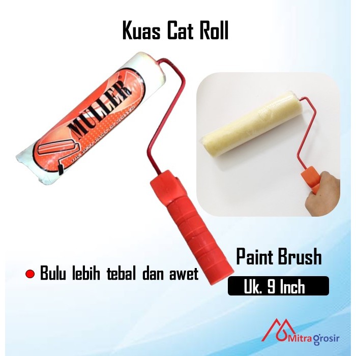Kuas roll Cat Dinding 9 Inch / Kuas Cat Rol Tembok / Paint Roller Kuas Cat Kuas Roll