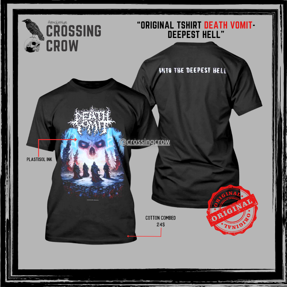 KAOS DEATH VOMIT ORIGINAL PRODUK TSHIRT DEEPEST HELL