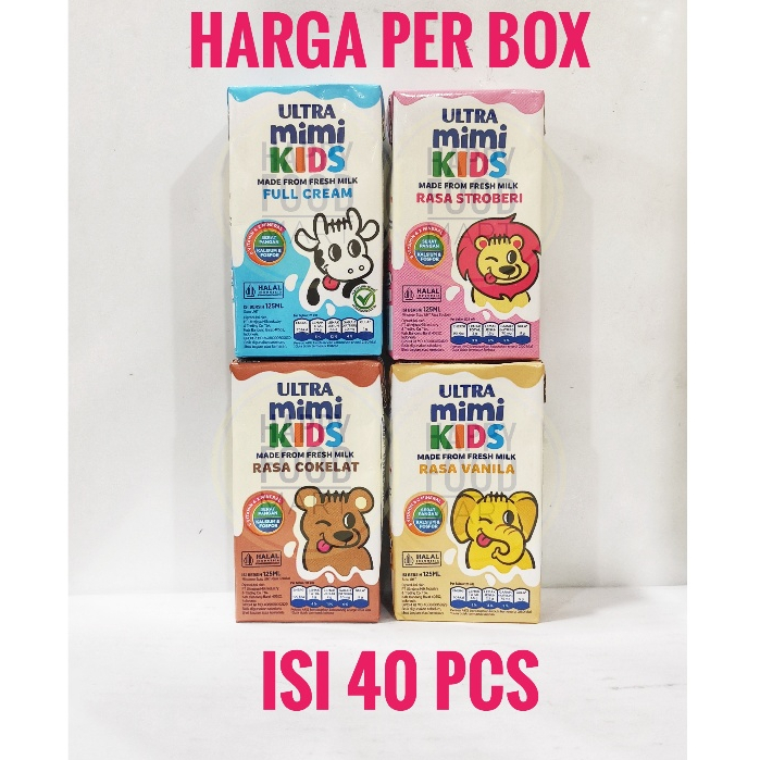 

[HALAL] ULTRA MIMI KIDS 125 ML/ULTRA MILK DUS/ULTRAMILK KARTON FRESH MILK FULL CREAM/STRAWBERRY/STROBERI/COKELAT/COKLAT/CHOCOLATE/VANILLA/VANILA