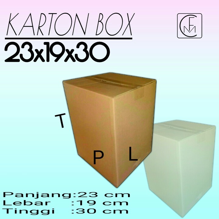 

Karton Box Ukuran 23x19x30 Kardus packing/kardus murah/kardus polos