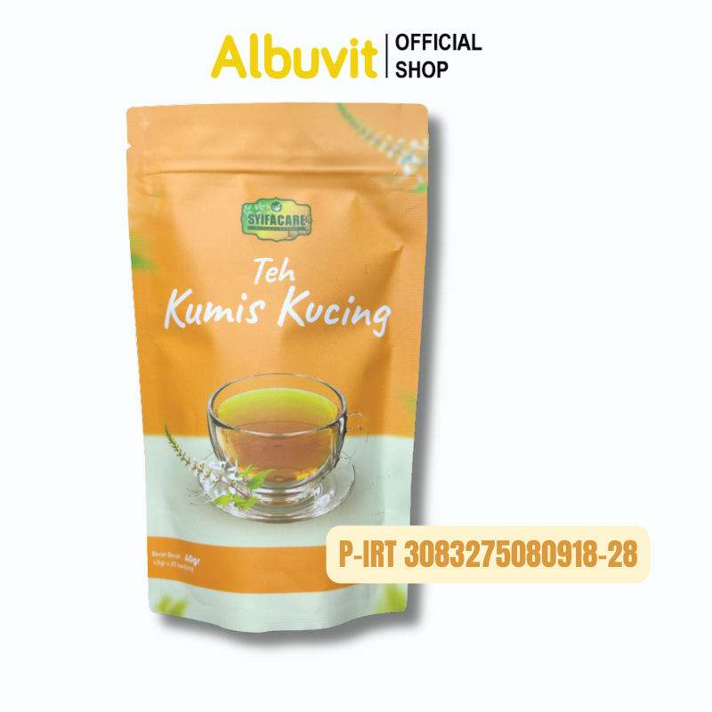 

Teh Kumis Kucing Syifacare - Teh Celup Bahan Alami Herbal Tanaman Kumis Kucing 20 Tea Bag