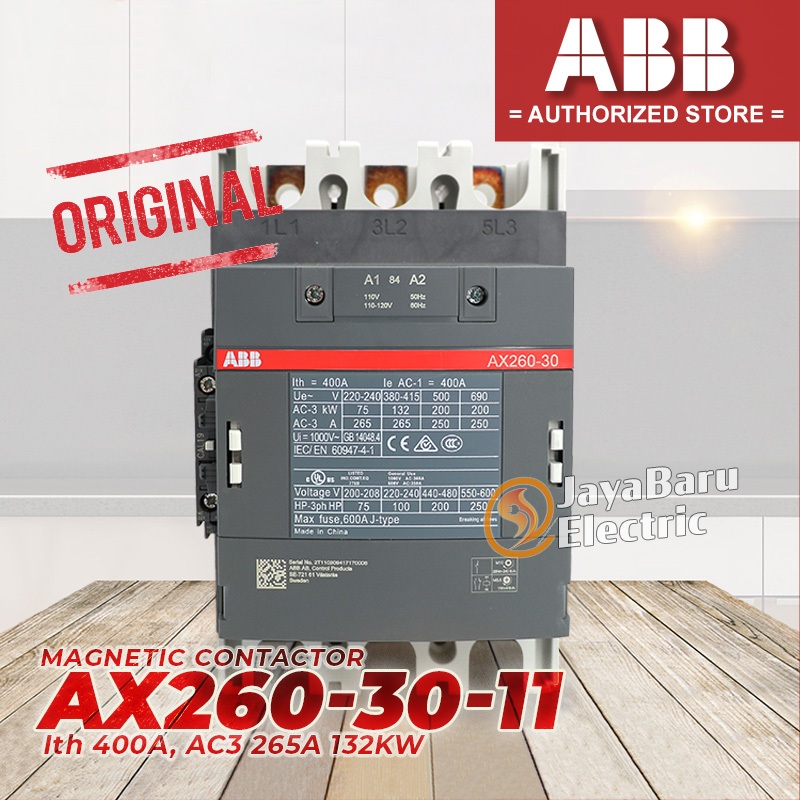 Kontaktor Contactor ABB AX260 AX260-30-11 260A 110V 220V 380V