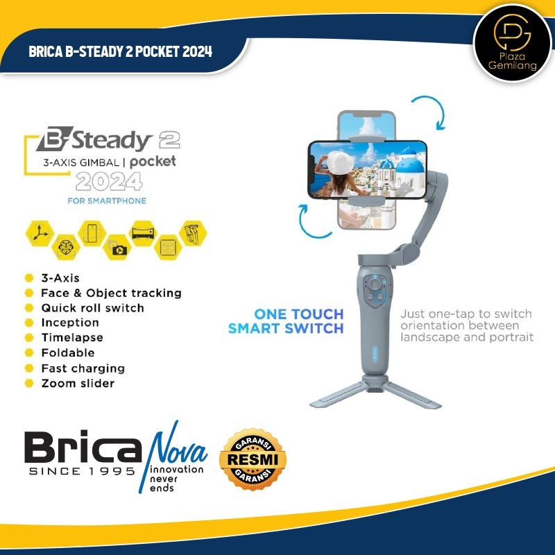 Brica B-Steady 2 Pocket 2024 3-Axis Gimbal - Brica B-Steady 2 Pocket 2024