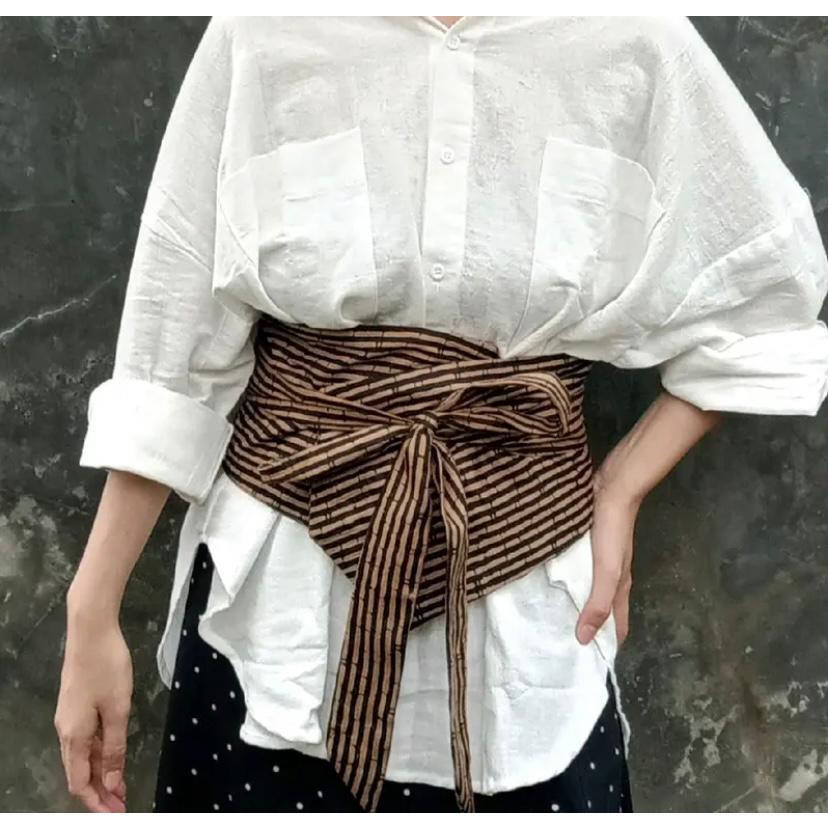 obi belt jumputan obi wanita ikat pinggang batik obi belt motif batik