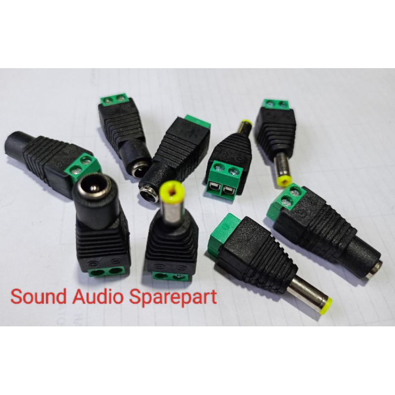 JACK/SOKET DC CCTV MALE/FEMALE.. JACK/SOKET DC KONEKTOR CCTV