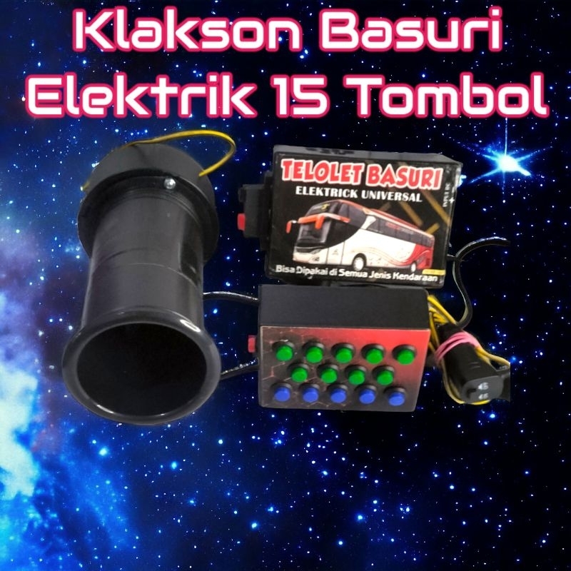Klakson Telolet Basuri Elektrik 1 Speaker 15 Nada 12-24V Nada Remix terbaru