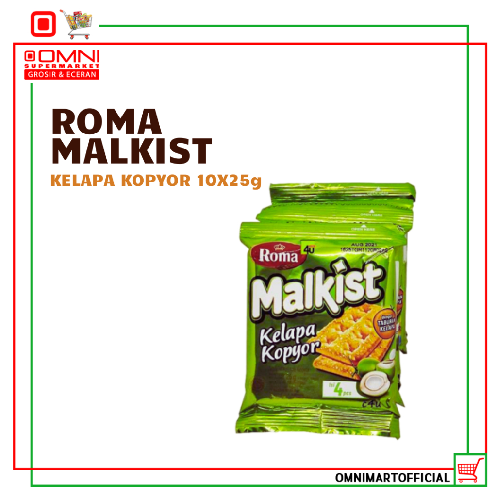 

ROMA MALKIST KELAPA KOPYOR 10X25g