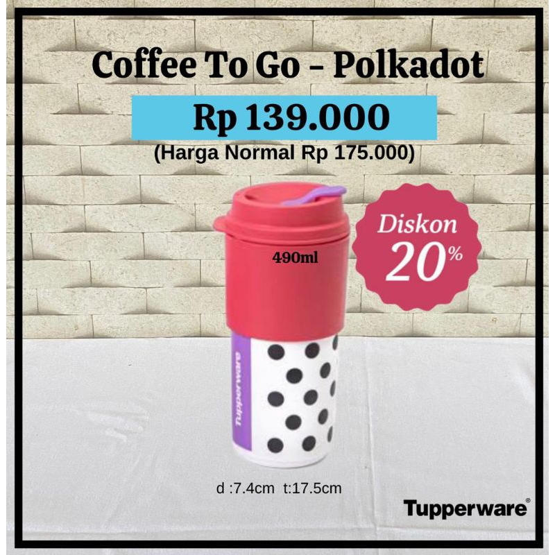 coffee to go botol minum Tupperware