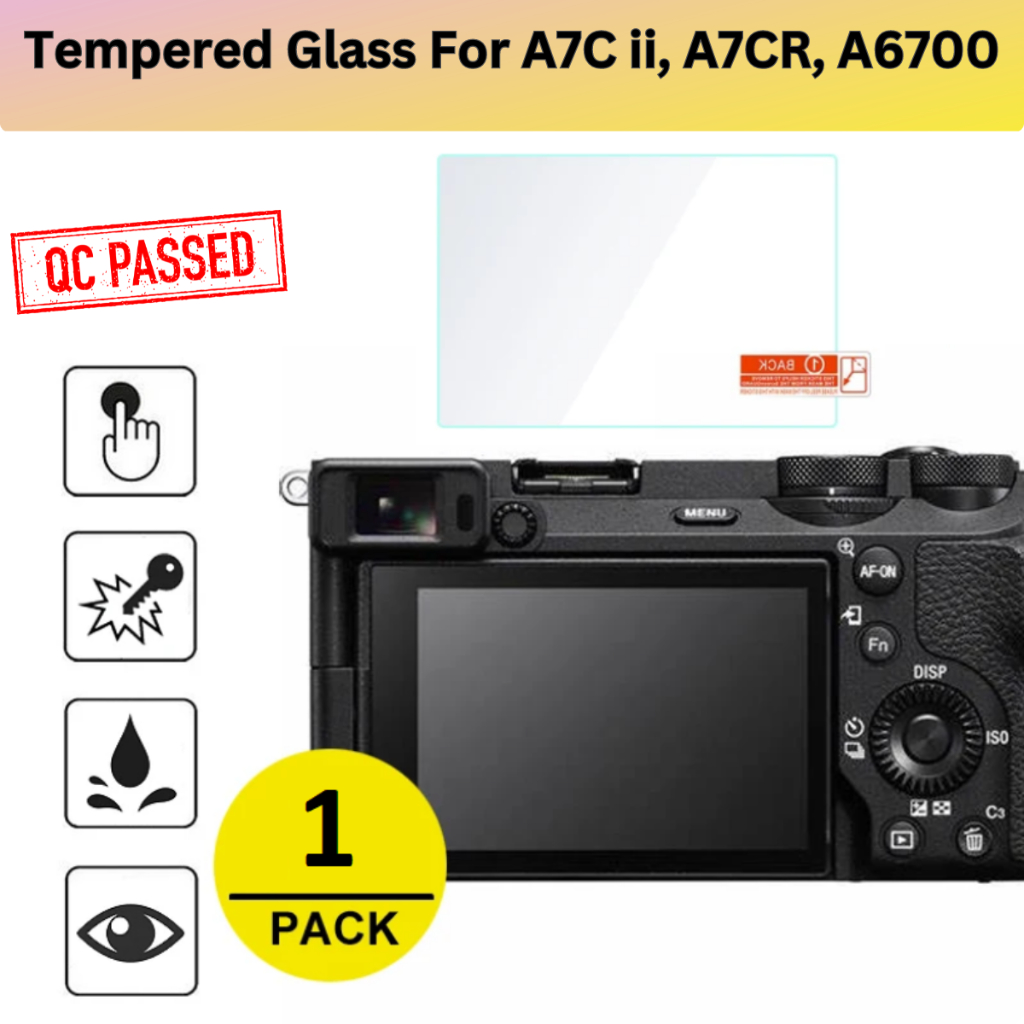 Screen Protector SONY A7Cii A7C2 A7CR A6700 Tempered Glass Anti Gores