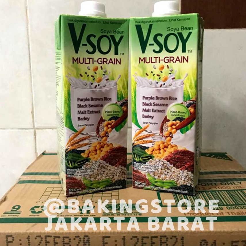 

[KODE 0YJ9Q] Vsoy Multigrain 1 Liter | Soy Milk Susu Kedelai