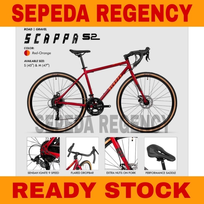 Sepeda Gravel GENIO SCAPPA S2 700C 18 Speed Road Bike