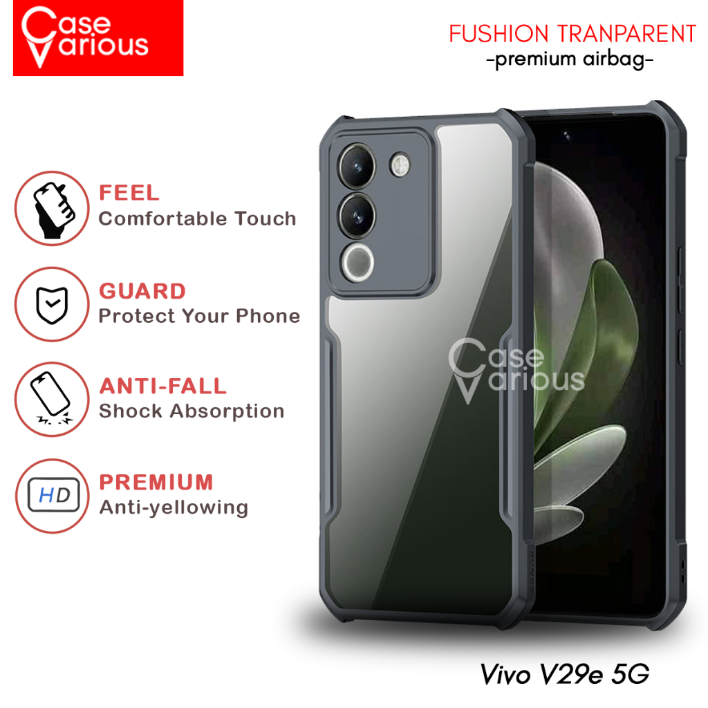 Case Vivo V29E 5G Hard Case Fushion Casing Transparent