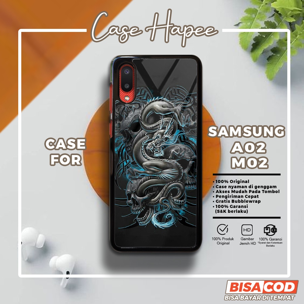 Case Samsung A02 M02 Casing Samsung A02 M02 [DRGN] Casehapee Case Glossy Case Aesthetic Custom Case 