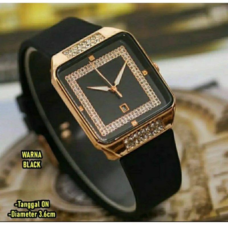 ✅COD JAM TANGAN WANITA RUBBER TERBARU 2023 TANGGAL AKTIV KEKINIAN