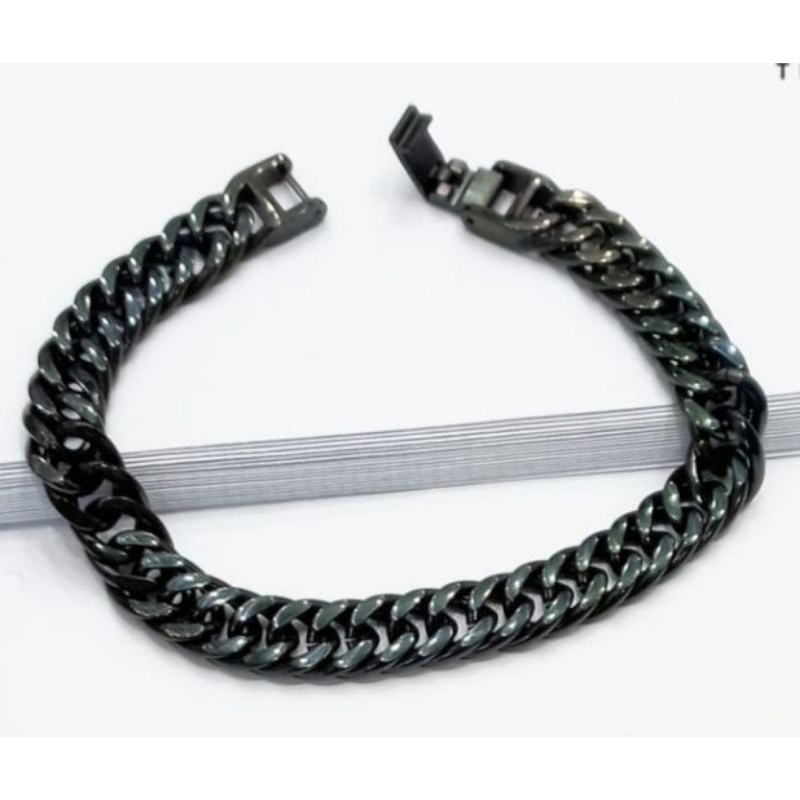 GELANG RANTAI PRIA WARNA HITAM