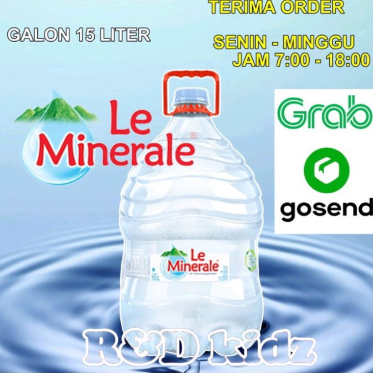

S@l33 Air Minum Le Minerale Galon 15 Liter For sale