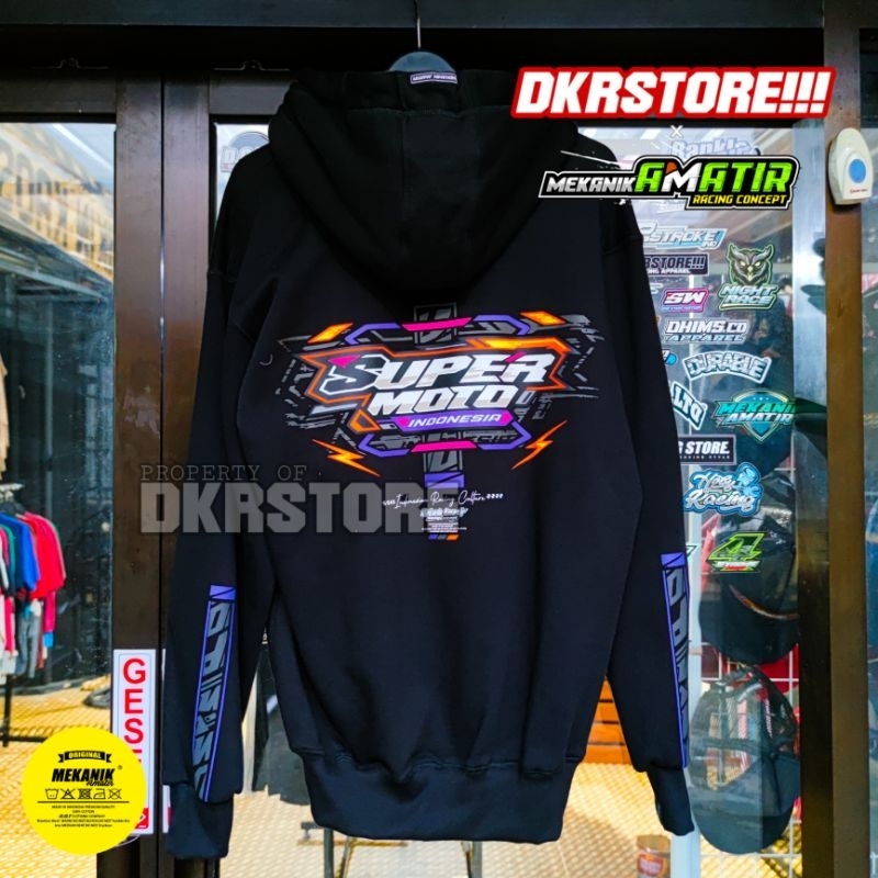 HOODIE SUPERMOTO PREMIUM | FREE STICKER | JAKET SUPERMOTO | SUPERTRACK | JAKET CRF | JAKET KLX | D-T
