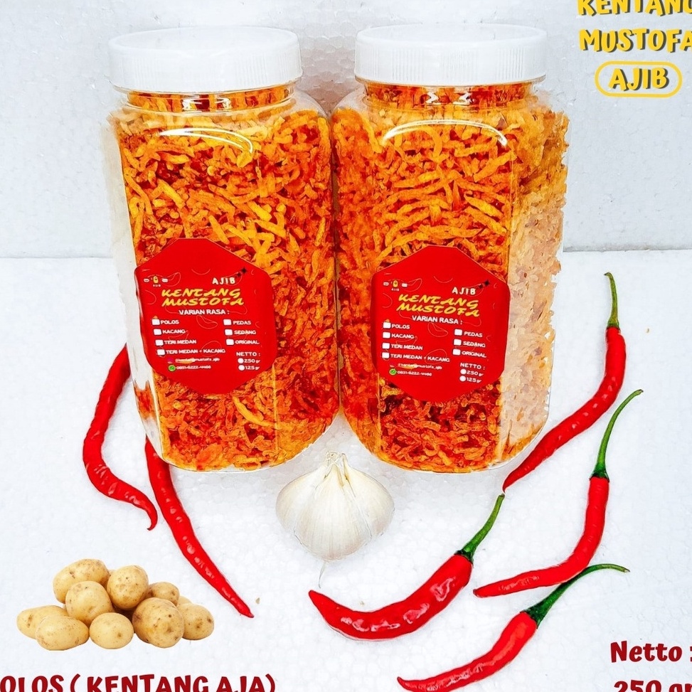 

St0ck Bany4k TERMURAH KENTANG MUSTOFA AJIB KENTANG POLOS AJA // 700ML 250GRAM 125GRAM KRIUK RENYAH Buy Again