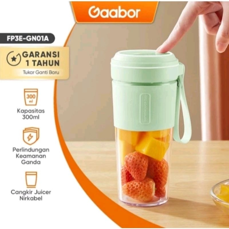 Gaabor Rechargeable Mini Portable Juice 300ml Blender Jus Mini