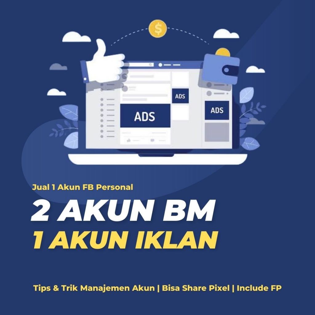 Akun Facebook Ads 1 Personal 2 BM 1 Akun Iklan Paling Murah