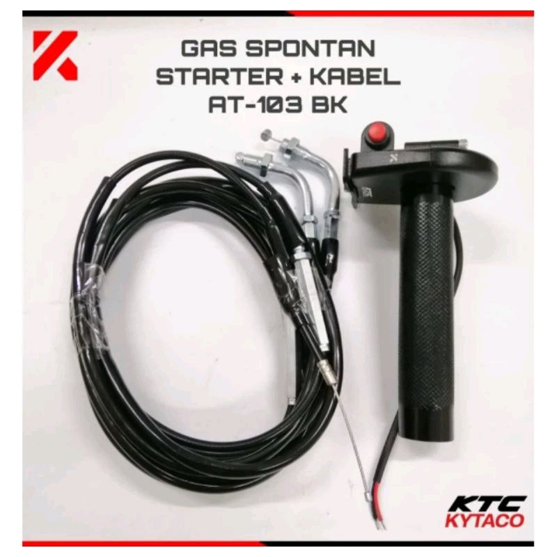 GAS SPONTAN KTC 2 KABEL ORIGINAL R15 CBR GSX NINJA AEROX DLL