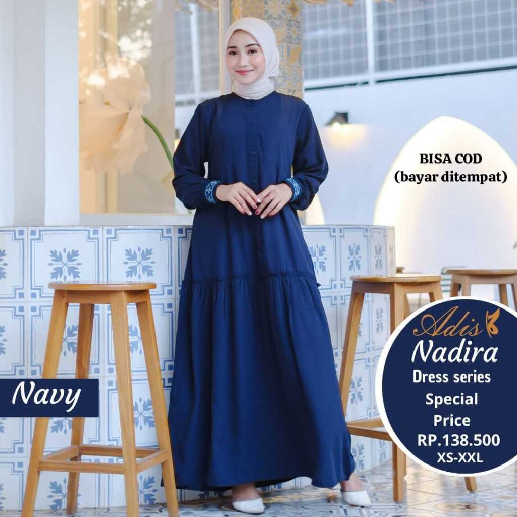 Adis Hijab Nadira Dress Only Gamis Wanita Terbaru