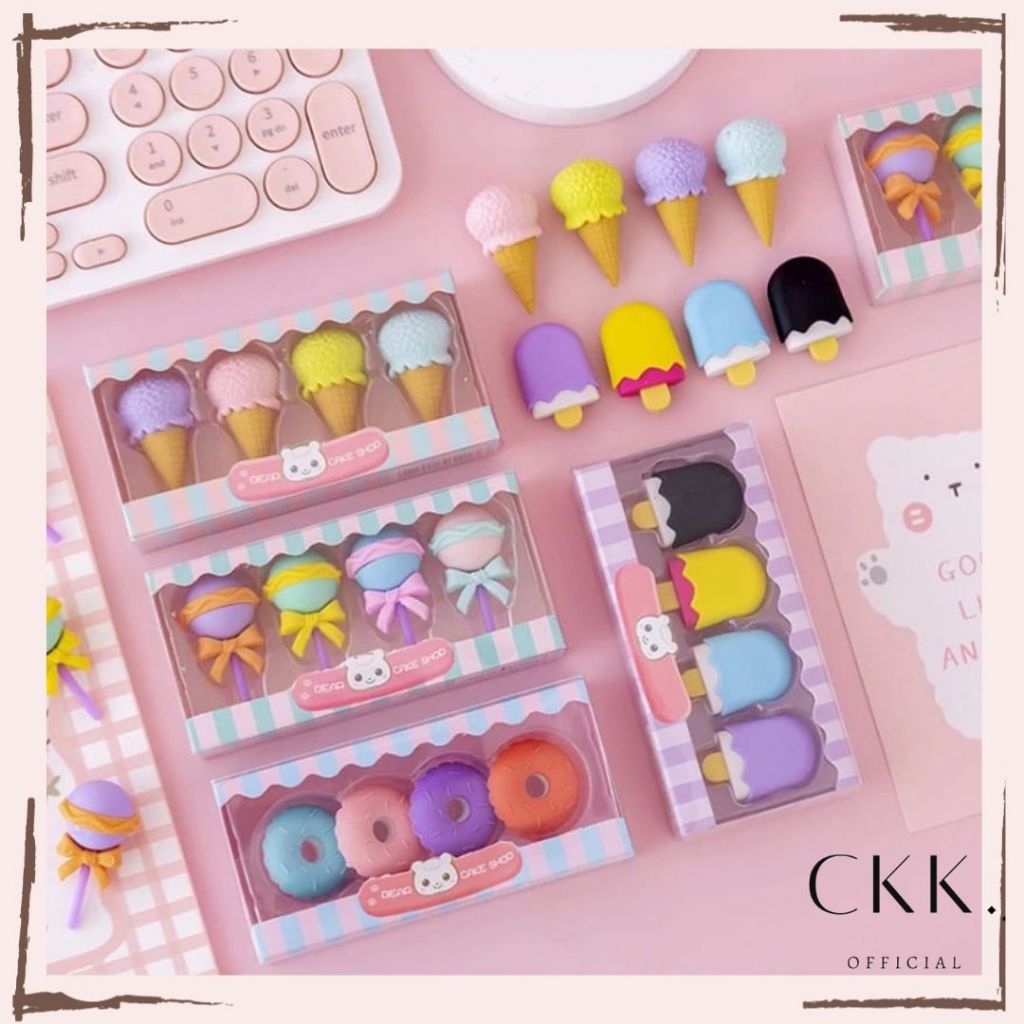 

➰CKK➰ SB058 Penghapus Pensil Model Ice Cream Karakter Lucu