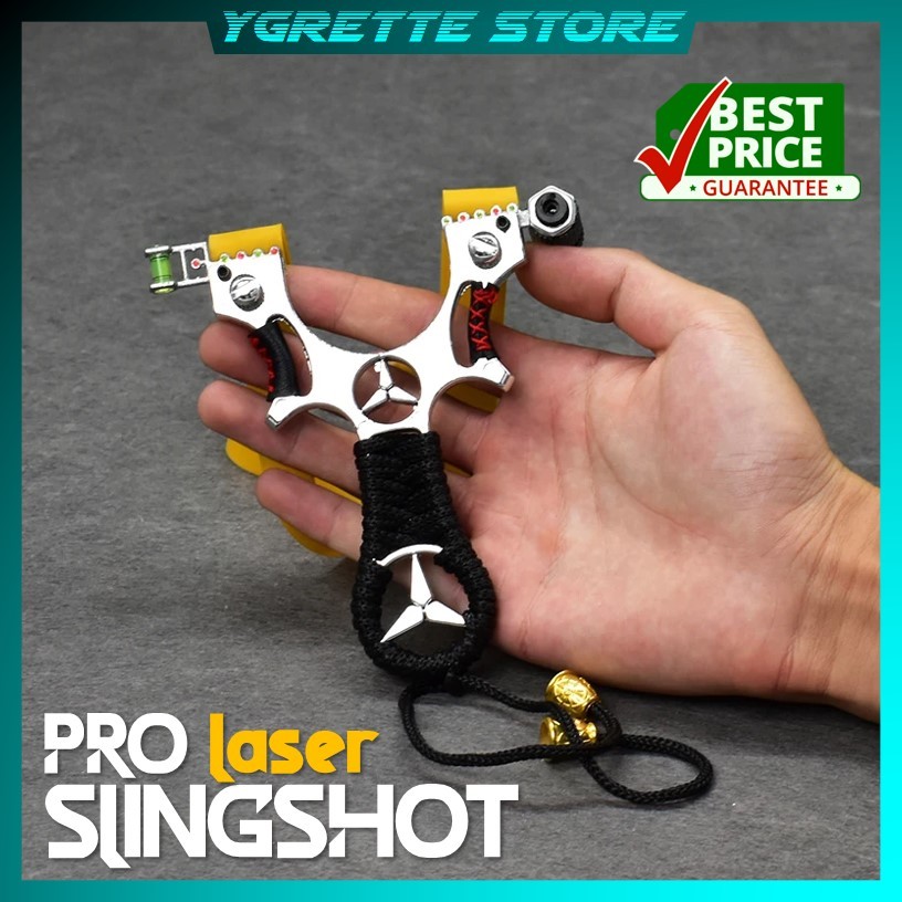YGRETTE - TEAEGG Ketapel LASER Slingshot Hunting Catapult Mercedes Stainless Steel Slingshot With Ru