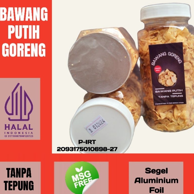 

[✤G28➤] Bawang Putih Goreng Asli Tanpa Tepung 200gr Weekend