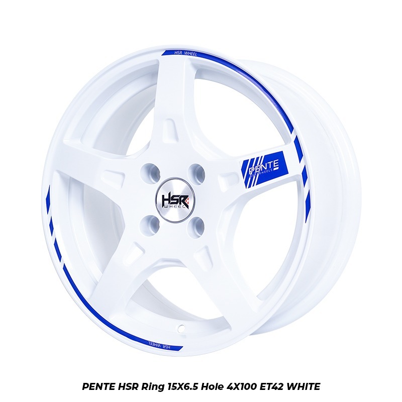 Velg mobil hsr pente ring 15 pcd 4x100 warna putih