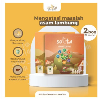 

SOLITA Minuman Serbuk Umbi Garut Isi 12 Sachet Rasa Coklat + 12 Sachet Rasa Thai Tea untuk Atasi Asam Lambung, Maag, dan GERD