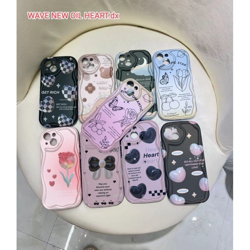 CASE WAVES OIL HEART OPPO A5S A7 F9 A12 A16 A1K A3S A17 A57 2022 A77S
