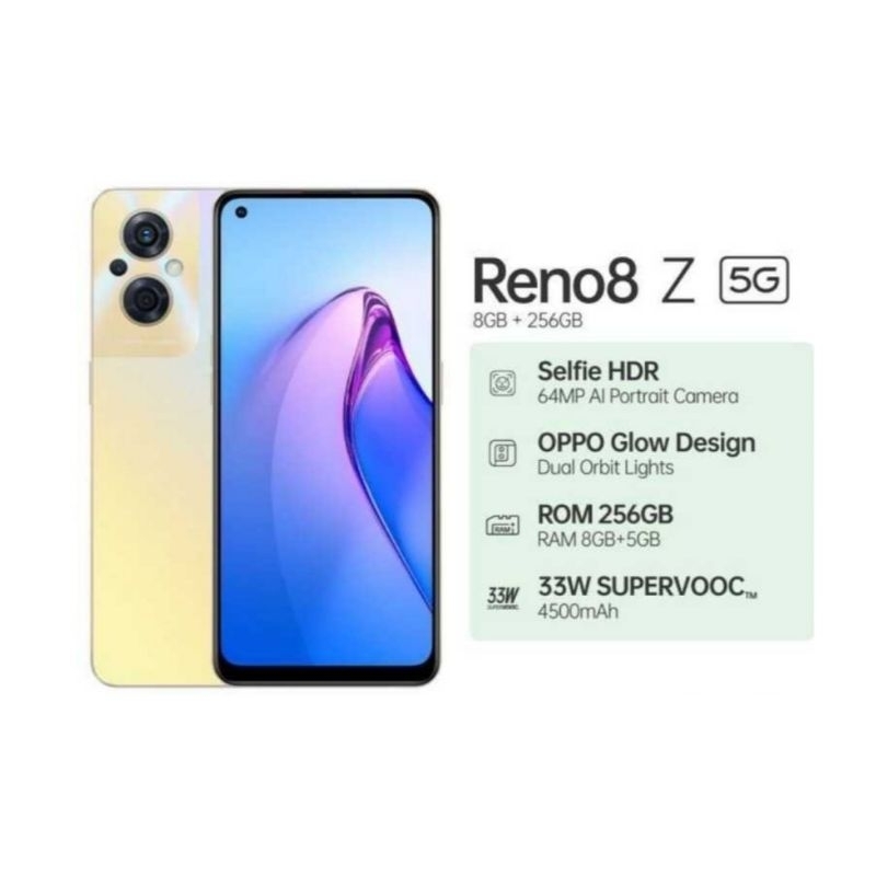 Hp Oppo Reno 8Z 5G 8/256 GB - ( Reno 8 Z 5G 8GB + 256GB ) Garansi Resmi