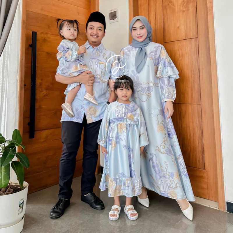 DYN Clothingline Azzam Azzura Family Set - Busana Muslim sarimbit keluarga | baju seragam keluarga |