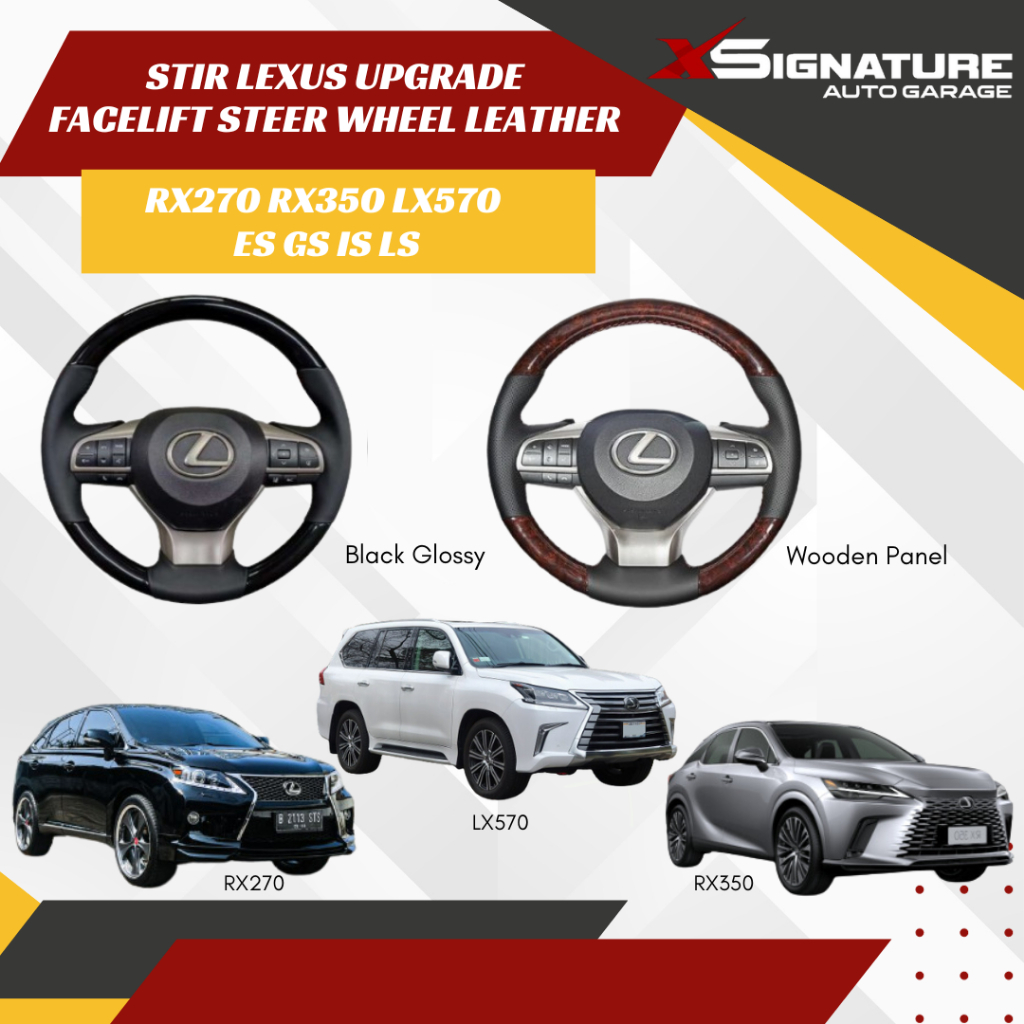 STIR LEXUS UPGRADE FACELIFT STEER WHEEL LEATHER RX270 RX350 LX570