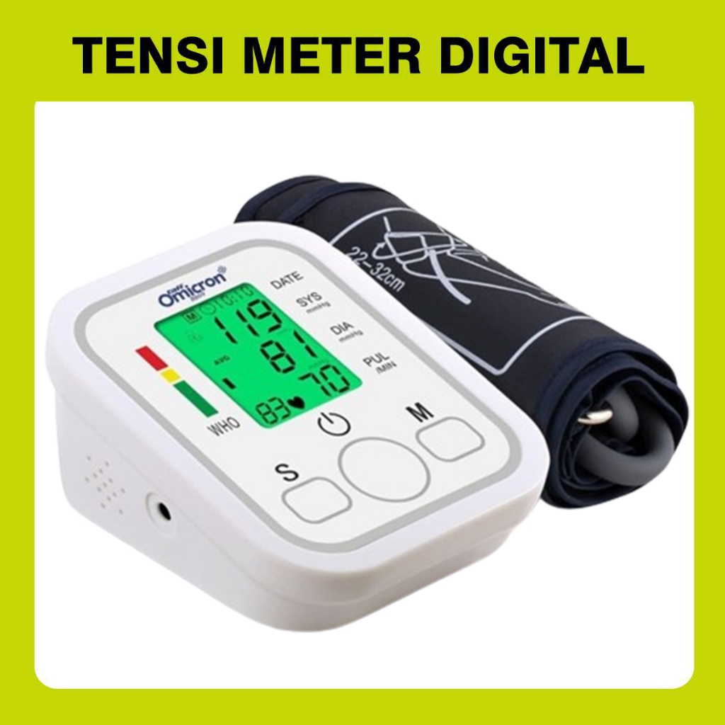 Alat Tensi Darah TaffOmicron Pengukur Tekanan Darah Tensimeter Sphygmomanometer - BW-3205 - White