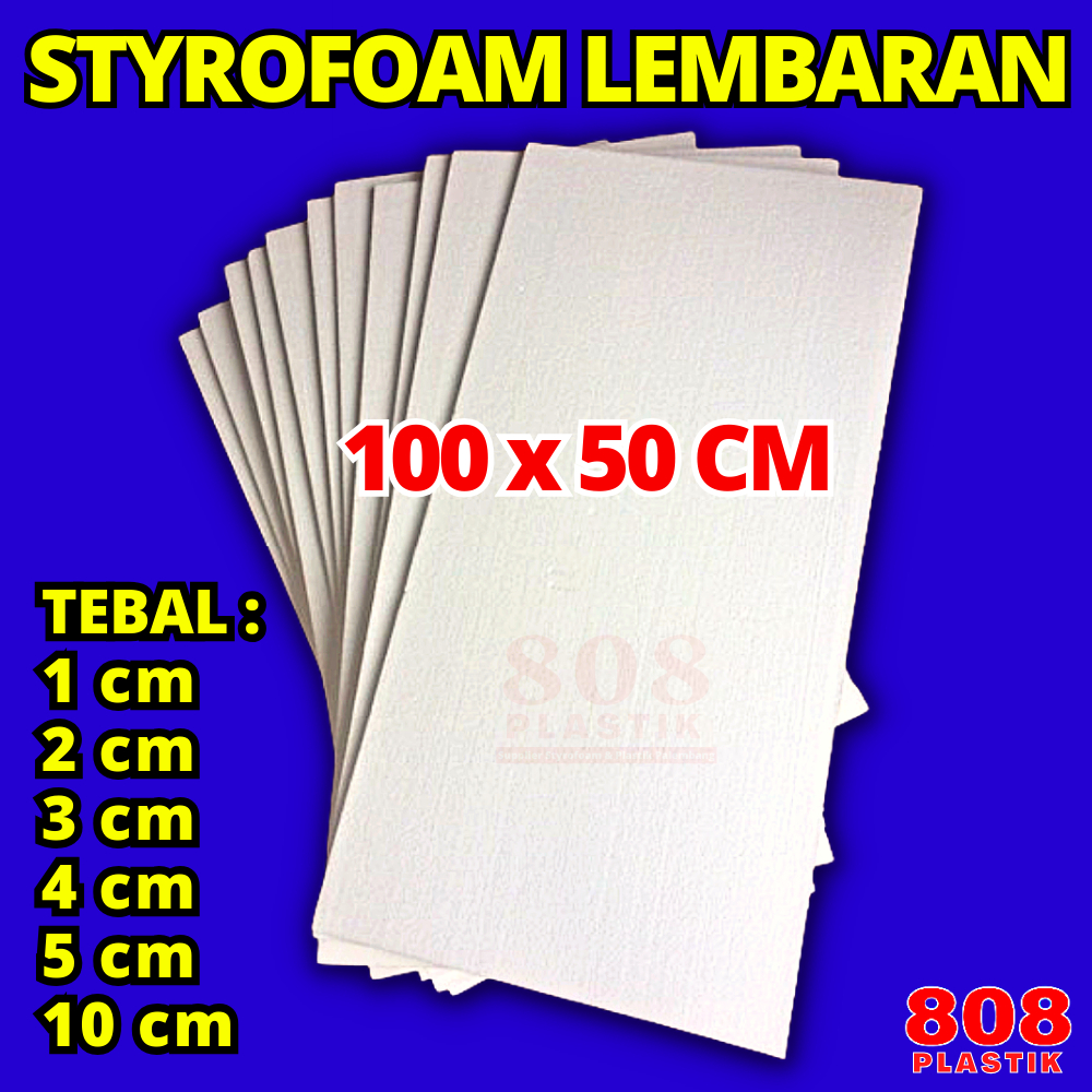 

Styrofoam / Sterofoam Lembaran Papan Sheet Kepingan 100 X 50 CM