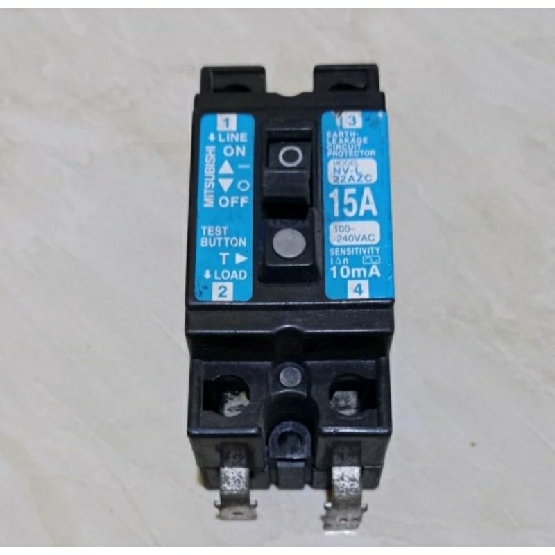 ELCB EARTH LEAKAGE CIRCUIT BREAKER MITSUBISHI NV L22AZC 15A