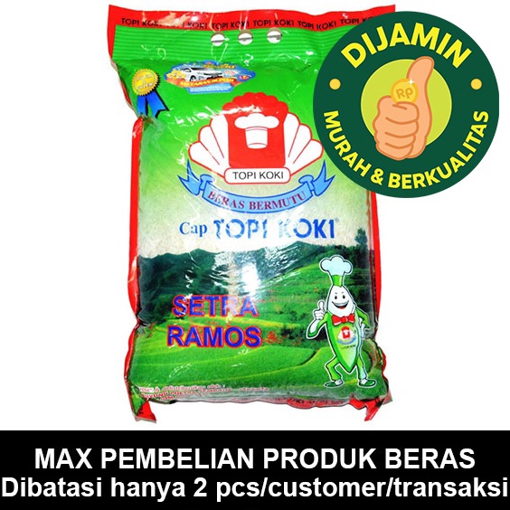 

Produk TOPI KOKI SETRA RAMOS 5 KG - BERAS