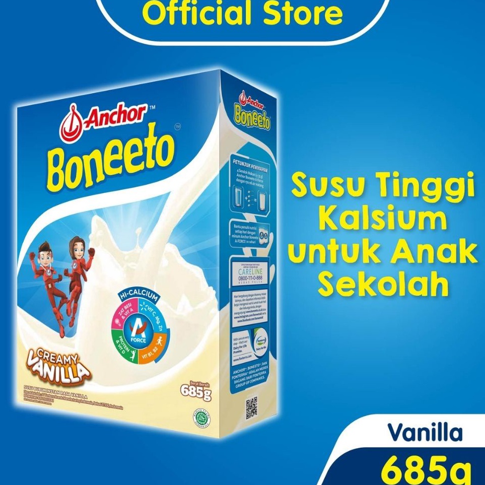 

Ready Stock Boneeto Susu Bubuk Anak Sekolah Creamy Vanilla 685g - Nutrisi Pertumbuhan Anak untuk Daya Pikir dan Tubuh Aktif