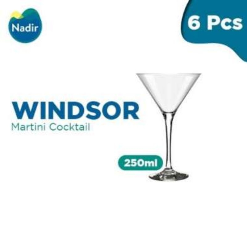 Nadir Gelas Martini Cocktail Windsor 250ml / 6pcs