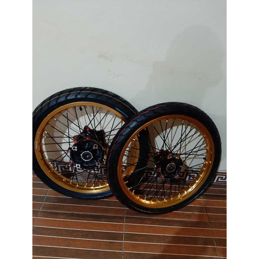 Roda CRF 150L Type Cacing 140/160 Ban Duro 80/70 & 90/70 Ring 17