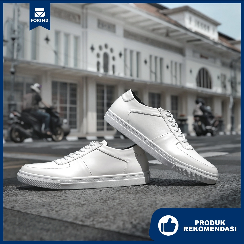 Famo Full White | 39-44 | Sepatu Putih Casual Sneakers Kasual Polos Original Pria Cowok Footwear | R