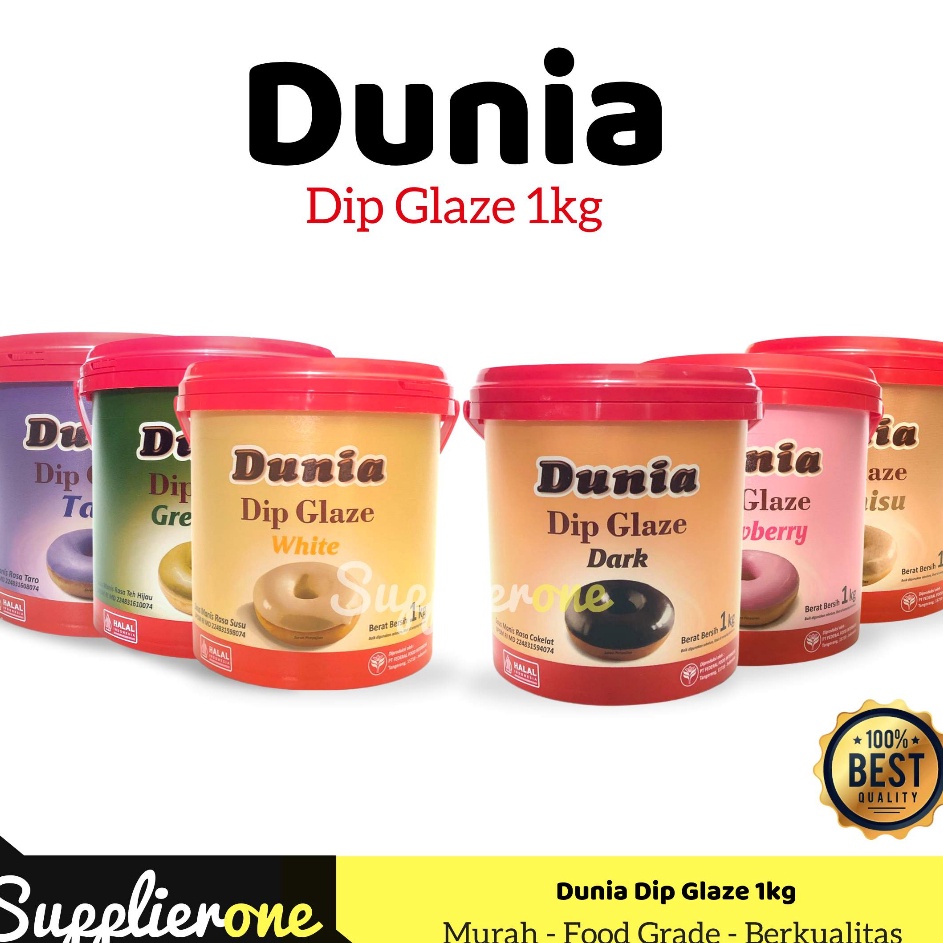 

Bestseller Dunia Dip Glaze 1 kg / Toping Donat Dunia / Selai Donat / Dunia Selai Donat