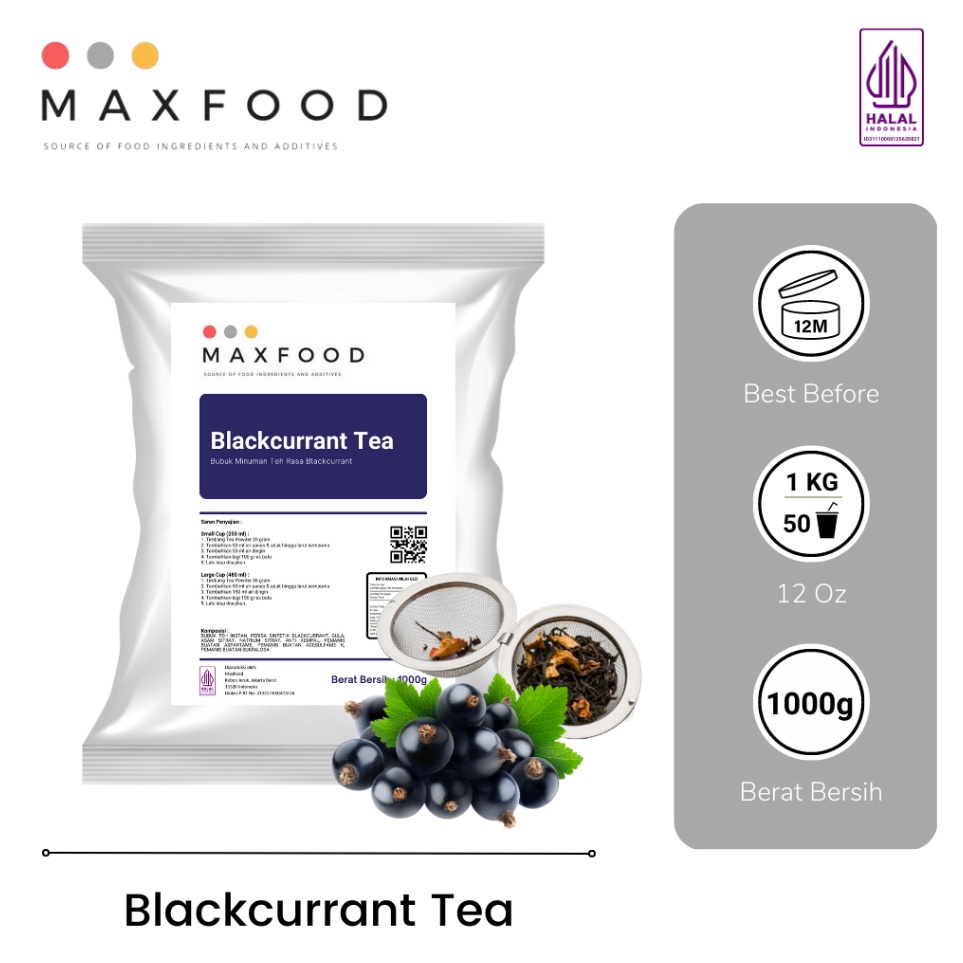 

Diskon Promo Blackcurrant Tea/ Bubuk Minuman Blackcurrant Tea/ Blackcurrant Tea Powder 1kg