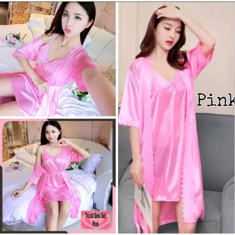 hot deals hot sale baju tidur wanita lingerie sexi kimono tricot satin import