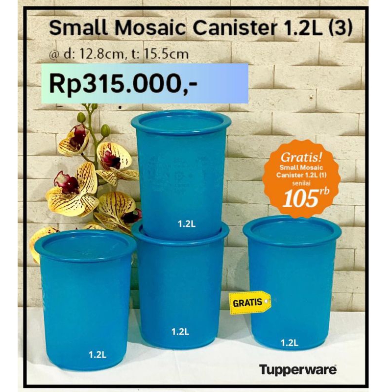 toples kue Tupperware canister