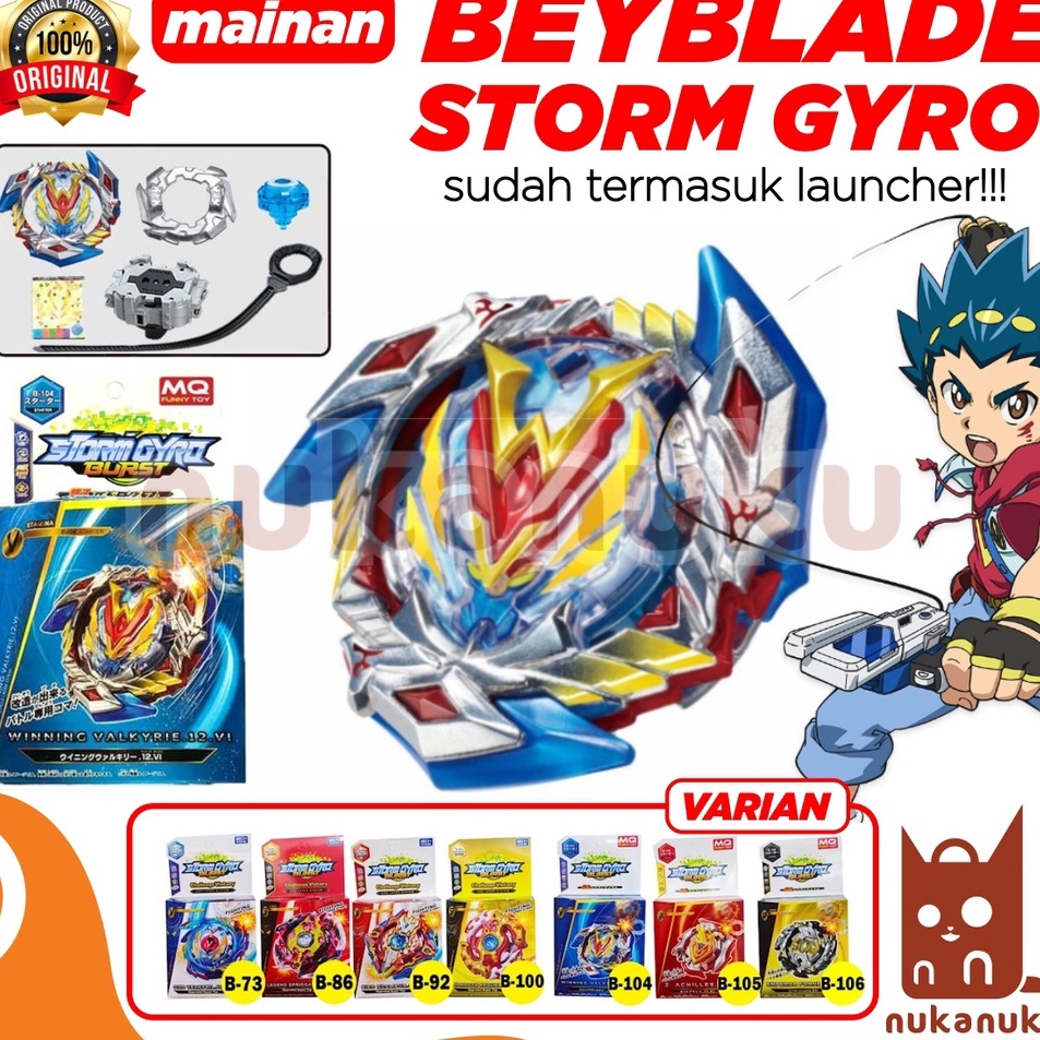 Dapatkan disini NUKANUKU - Gasing Beyblade Storm Gyro free Launcher / mainan beyblade gasing tornado
