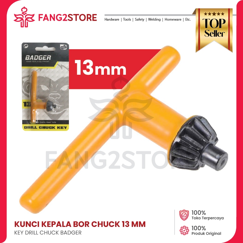 Kunci Kepala Mesin Bor 13mm / Kunci Kepala Bor 13 mm Badger