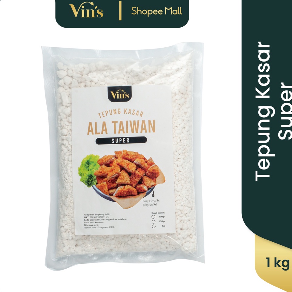 

Terlaris VINS - Tepung Taiwan Ala Shihlin Crispy Chicken / Tepung Kasar Shihlin 500gr / 1kg